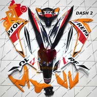 Honda Dash 110 Dash 2 Dash V2 Cover Set Repsol With Sticker