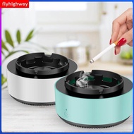 Detachable Indoor Ashtray Smokeless Electronic Ashtray Air Purifier Ashtray Trays Multifunctional Smokeless Electronic Ashtray with Filter and Fragrance Tablet for Home Office Car Auto Off Air Purifier Ashtray Trays