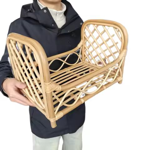 Newborn Photography Props Basket Bed Retro Chair Baby Bed Container Photography Pose Furniture Shoot
