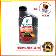 ◊◘Petronas F700 4T 15W50 SM Semi Synthetic Ultraflex Petronas Sprinta ( Lc135 Fz150 Y15zr Srl115 Oil filter)Pasti Origin