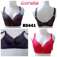 SORELLA Bs441 Wireless Brocade bra body contour 34C 36C