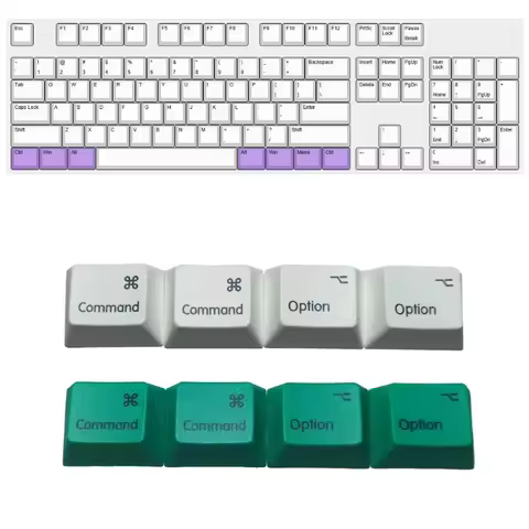 Mechanical Keyboard Keycaps Replacement Parts 4 Pcs/Set 1.25U 1.25X R1 Common Option Keycaps PBT Dye