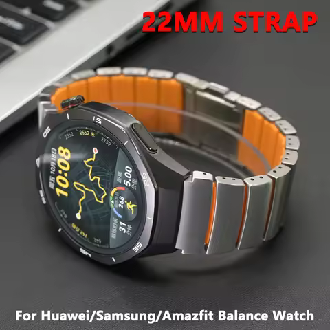 22mm Titanium Band for Huawei Watch GT6 GT5 Pro 46mm 4 4Pro Ultimate Luxury Bracelet For Amazfit Bal