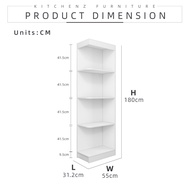 [FREE Shipping & FREE Installation] KitchenZ 4-Tier Multipurpose Side Cabinet Corner Shelves Wardrob