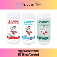 Zappy Wipes - 70 Sheets Per Canister