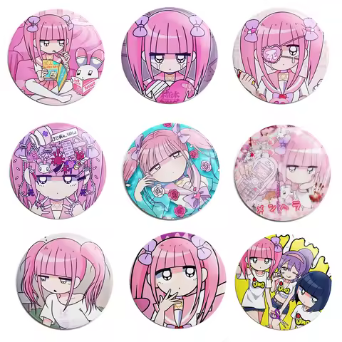 Menhera Chan Kawaii Cartoon Badge Soft Button Lapel Anime Pin Decor Brooch Jewelry Decoration Gift 5