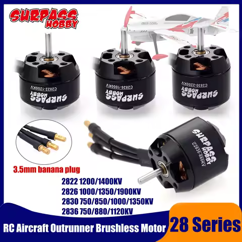 Surpass Hobby 2822 2826 2830 2836 Outrunner Brushless Motor for RC FPV Racing Drone Airpane Fixed-wi