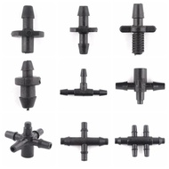 4mm Hose Connector PE/LDPE Pipe Fittings, Tees, Elbows, Plugs, Stoppers Irrigation Pipe Accessories