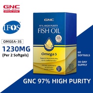 GNC Official Store 97% High Purity Fish Oil 60softgels Omega3 Support heart brain skin eye