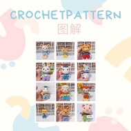 [ PNG file] 12 Zodiac crochet pattern (in chinese) 12生肖玩偶图解 不是成品
