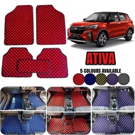 PERODUA ATIVA CARPET 5pcs(set) For Perodua Ativa Thai Style Carpet Floor Car Mat Checkmate Dadu Dice