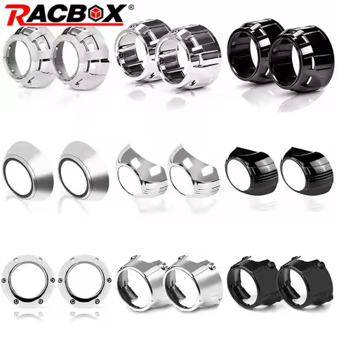 2/4pcs 2.5" 3.0" Bi-xenon Bi-led Projector Shrouds Bezel Headlight Lenses Dust Cover For Hella 3R G5