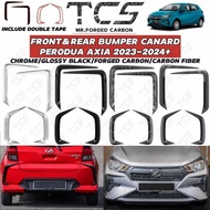 TCS PERODUA AXIA NEW 2023-PRESENT FRONT&REAR CANARD GARNISH CAR ACCESSORIES