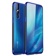 Case Vivo V15 Pro เคสวีโว่วี15โปร V15Pro เคสนิ่ม TPU เคสใสขอบสี สินค้ามาใหม่ สีดำ สีแดง สีนำเงิน Cas