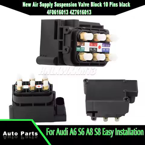 New Air Supply Suspension Valve Block 10 Pins black For Audi A6 S6 A8 S8 Easy Installation car acces
