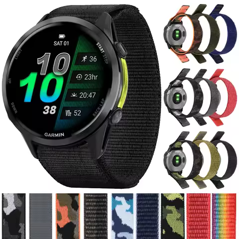 Nylon Loop Strap 26mm 22mm Watch Bands For Garmin Forerunner 970 965 955 Solar/Instinct 2X/Enduro 3 