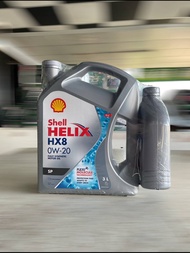 น้ำมันเครื่องสังเคราะห์แท้ 0W-20 (สำหรับรถอีโคคาร์) Shell Helix HX8 Synthrtic 3 ลิตร