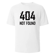 2026 Baru Lucu 404 Not Found Cetakan T-shirt Lelaki dan Wanita Baju Lengan Pendek T-shirt Lelaki