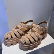 Prada Monolith 鉤織羅馬厚底涼鞋