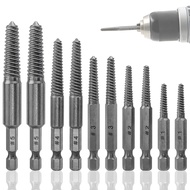 Screw Extractor Set10 Pcs Screw Extractor1/4inch Hex Shank Broken Screw ExtractorScrew Remover & Ext