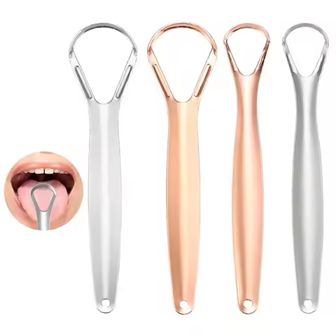 Stainless Steel Tongue Scraper Cleaner Fresh Breath Cleaning Coated Tongue Toothbrush Oral Hygiene C
