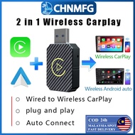 2 in 1 Mini Carplay Adapter Android Auto Wireless adapter Wired To Wireless apple carplay wireless C