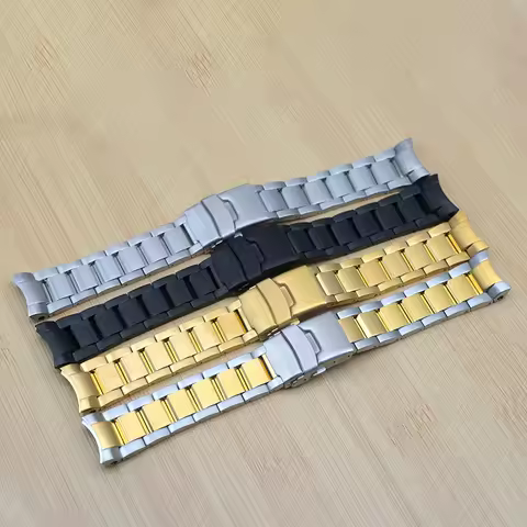 Mod Seiko 20mm SPB185 Watch Band SPB187 Bracelet Fit Watch Case Deployment Folding Clasp Buckle Curv