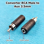 Converter Jack RCA Male to Aux 3.5mm Mono Stereo/ - Connect Jack From RCA Male to Aux 3.5mm Female