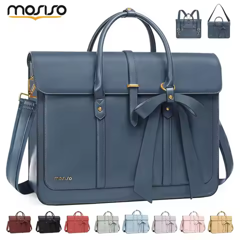Laptop Bag 13 14 15 16 inch for MacBook Air Pro M4 M3 M2 HP Notebook PU Leather Backpack Messenger B