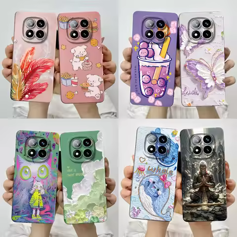 For Redmi Note 14 Pro Plus 5G Casing Note14 Pro+ 5G Soft Silicone Phone Case Sweet Painted Fashion C
