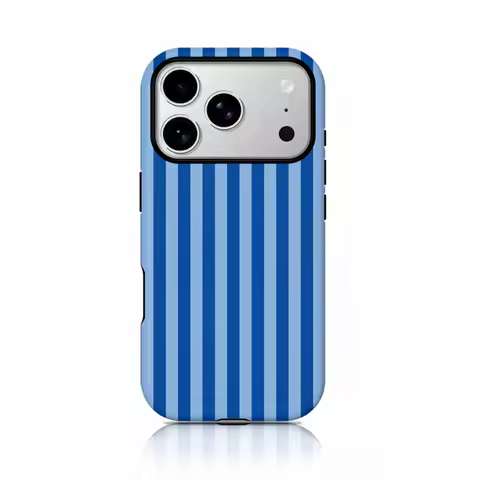 Simple blue stripes Phone Case for iPhone17 17Air 16ProMax 16e 15 14 14 12mini 7Plus XR 2in1 tough g