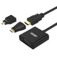 Unitek Y-6355 HDMI to VGA Converter (+Micro/Mini HDMI Adapter)