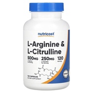 Nutricost, L-Arginine & L-Citrulline, 120 / 240 Capsules