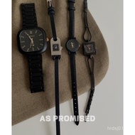 Retro Fashion Personality Sweet Cool Black Series Collection High-end Niche Design Quartz Watch for 