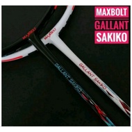 maxbolt gallant sakiko (original) head hevy badminton racket free string mbs63/66 and grip raket bad