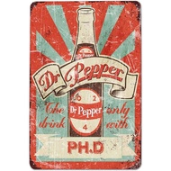 Dr Pepper Bar Funny Tin Signs Outdoor Wall Plaques Vintage Room Decor Signs Man Cave Decor Whiskey B