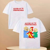 Popular Cartoon T-Shirt Alvin and The Chipmunks Red Size S/P Cotton Adult Animation Men's Shirts Shi
