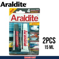 ARALDITE Steel Filled 4 Minute HIGH PERFORMANCE EPOXY ADHESIVE GLUE BLUE 2x15ml