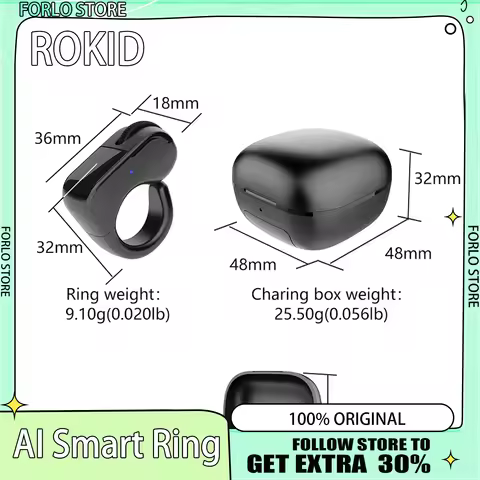 Rokid Glasses AI Smart Glasses Accessories Bluetooth Ring Mouse Controller Portable Teleprompter AI 