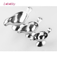 [Lohobby] Gravy Boat Steak Sauce Pourer Dressing Boat Stainless Steel Tool Silver 3oz/5oz/8oz