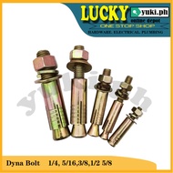 DYNA BOLT (EXPANSION BOLT) size: 1/4"(50mm), 5/16"(65mm), 3/8"(75mm)