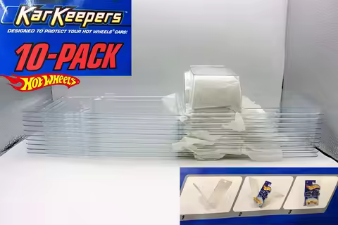 New Lot of 10 Pieces HotWheels Karkeepers Protective case 1/64 scale cars 10-Pack Protector Packs