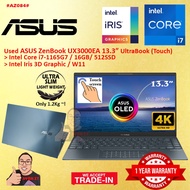 #AZ084 USED Asus ZENBOOK UXF3000EA 360² Performance Laptop i7-1165G7 16GB 512GB SSD intel IRIS OLED 