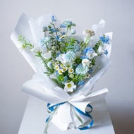 清新水藍花束 | 鮮花花束 | 畢業花束 | 可客製