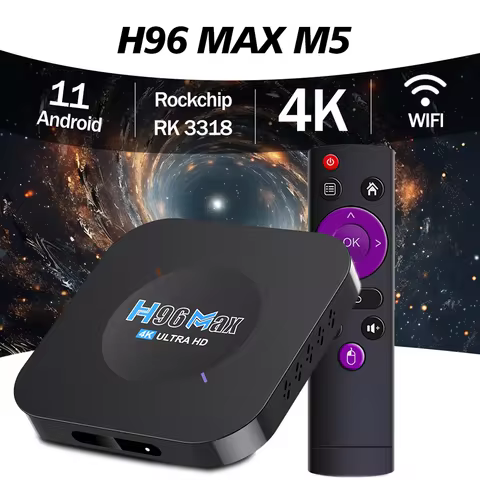 H96Max M5 Android Smart TV Box Rockchip RK3318 4K HD Set Top Box 3D Streaming Media Player 1G 8G 2G 