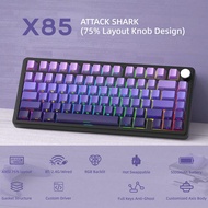 X85 Gasket Mechanical Keyboard With Knob,75% Tri-Mode(BT5.0/2.4G/USB-C) Wireless Gaming Keyboard &Fi