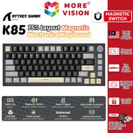 Attack Shark K85 Mechanical Keyboard Magnetic Switch Wired Gaming RGB LED Illuminated PBT Keycaps Ho