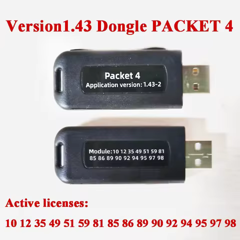 V1.43New Version Dongle PACKET 4 License Supports Hardware SM2 Pro PCM-tuner PCM-Flash Programador E