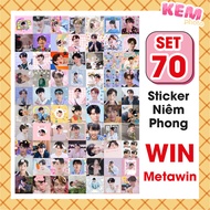 SET of 70 Win Metawin sealed stickers - Cut out - 4x4cm stickers with super cute Win Metawin image, 