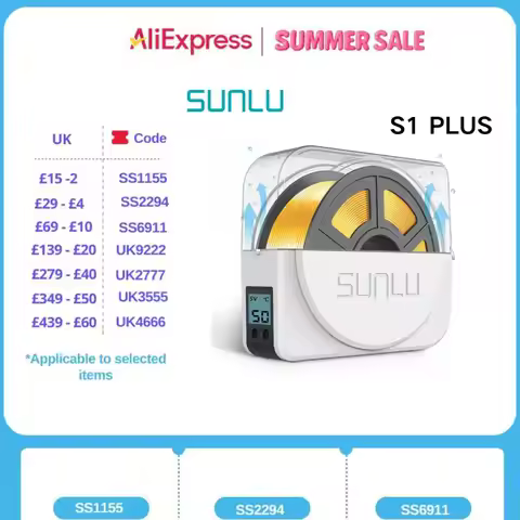 SUNLU S1+ 3D Filament Drying Box Fila-Dryer Drying Filament Storage Box Keeping Filament Dry Holder 